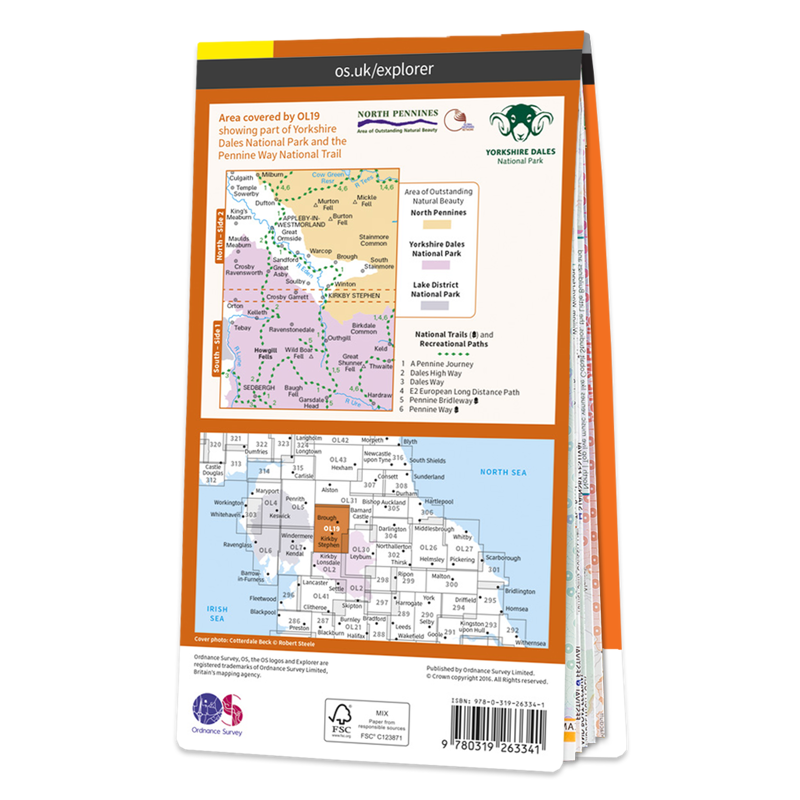 OS Explorer Map OL19 - Howgill Fells and Upper Eden Valley-1